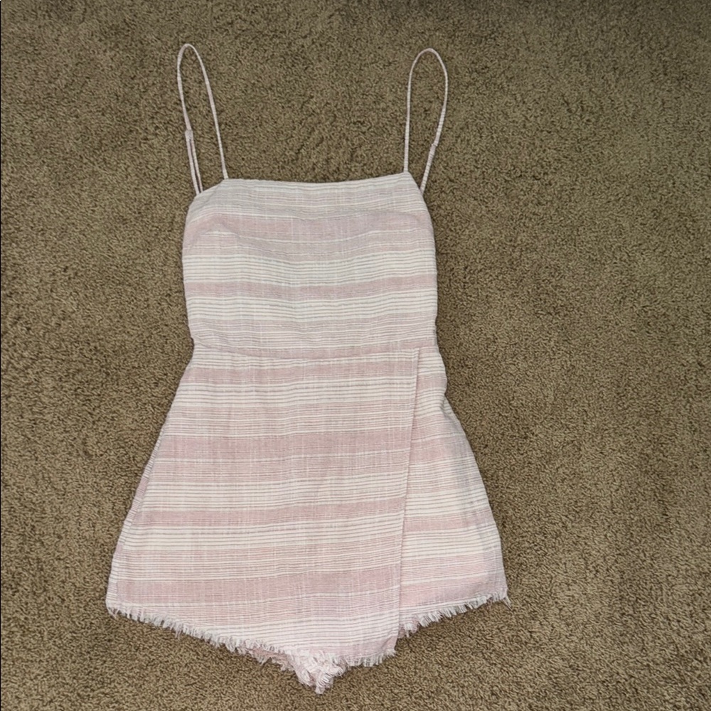 Pink Striped Romper